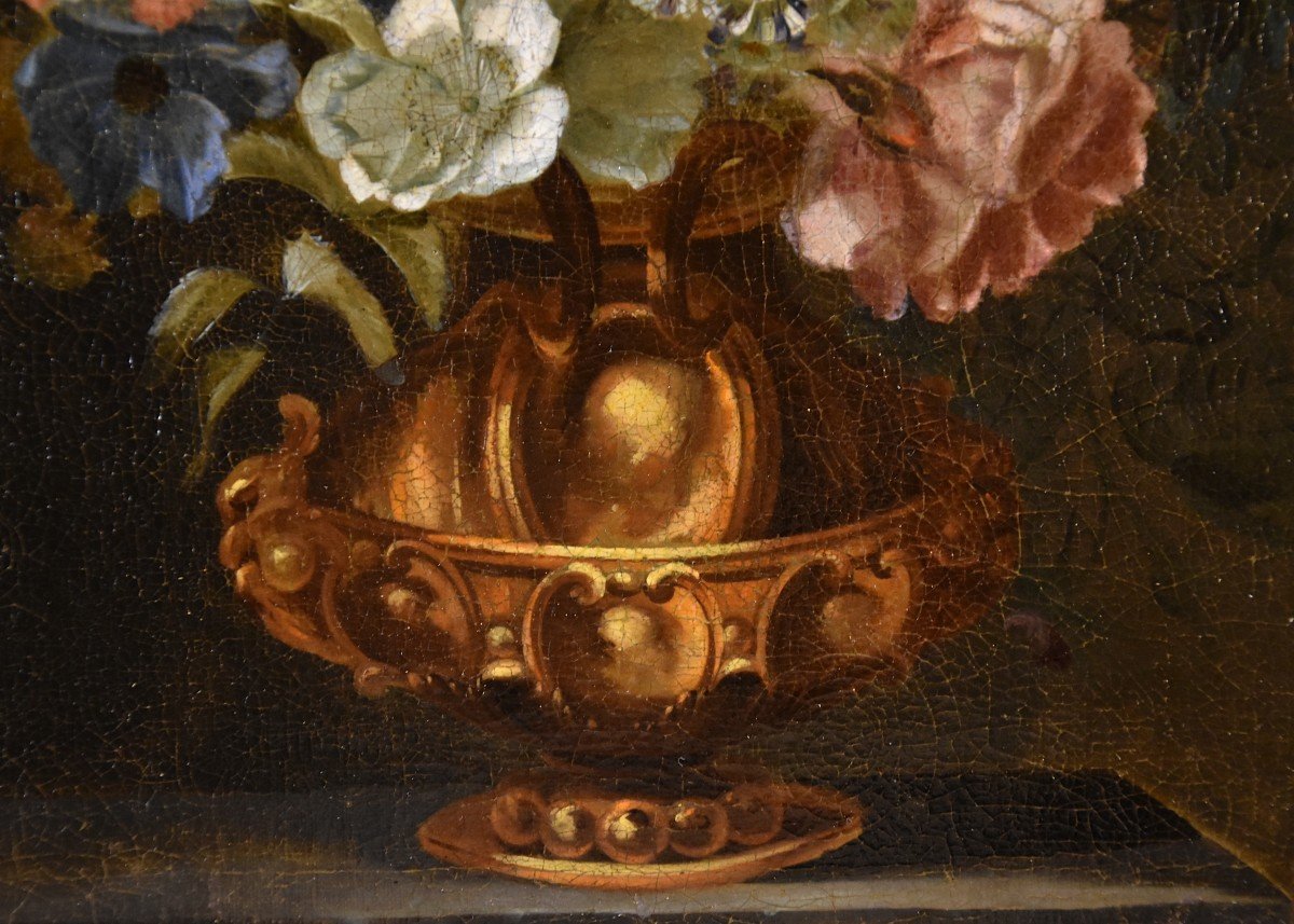 Nature Morte Aux Fleurs, Jacob Van Huysum (Amsterdam, 1687 - Londres, 1746) Attribuable-photo-4