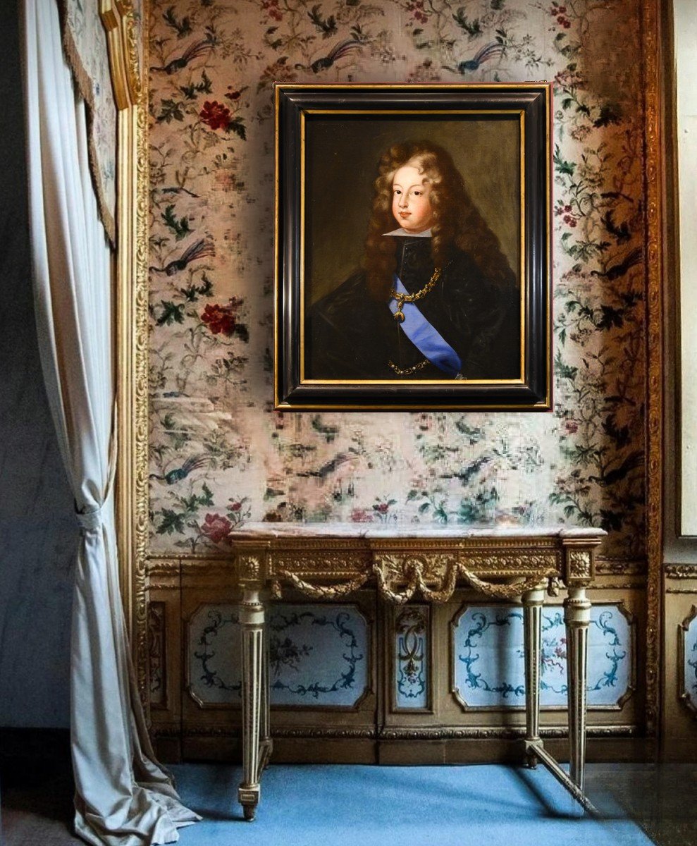 Portrait De Philippe V Roi d'Espagne, Hyacinthe Rigaud (1659 - 1743) Cercle  -photo-1