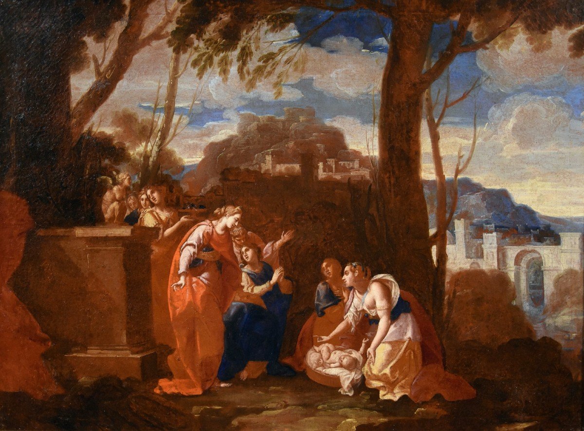 Nicolas Poussin (1594 - 1665) Workshop, The Little Moses Found By Pharaoh's Daughter