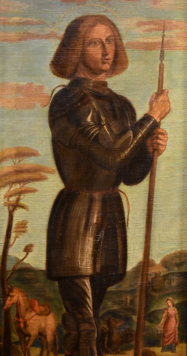 Saint Georges,  Cima Da Conegliano (Conegliano Vers 1449 - Vers 1517) Suiveur-photo-3