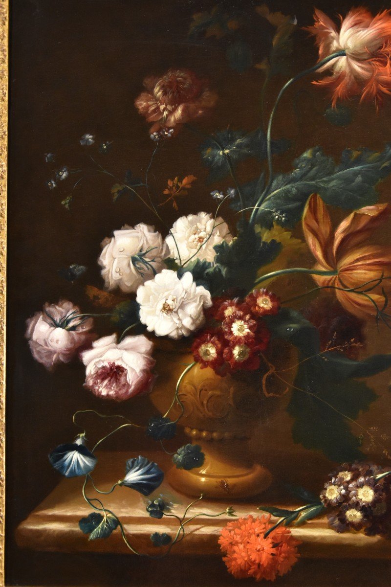 Still Life With Flowers, Johann Baptist Drechsler (vienna 1756 - 1811) Signature And Date-photo-2