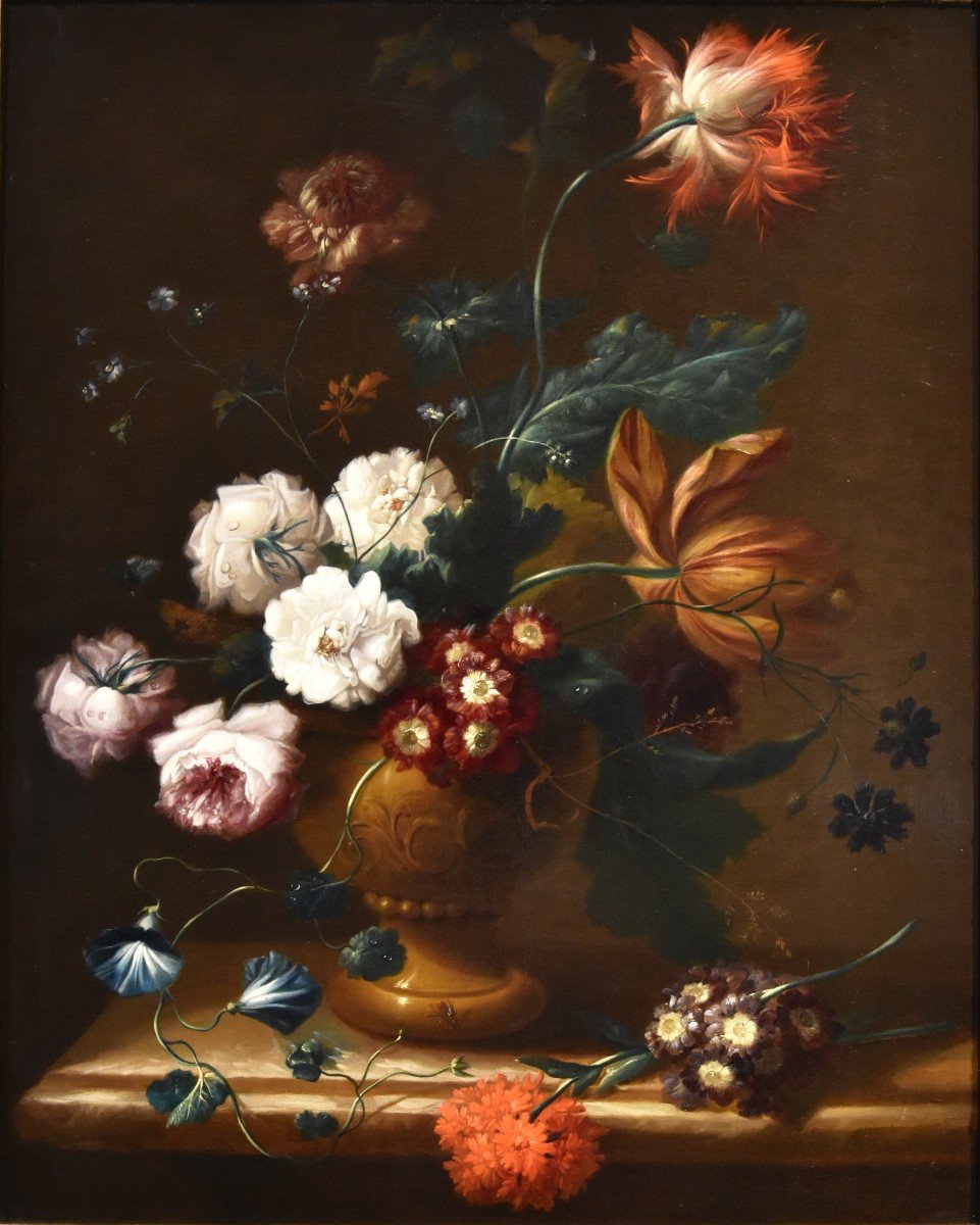 Still Life With Flowers, Johann Baptist Drechsler (vienna 1756 - 1811) Signature And Date-photo-1