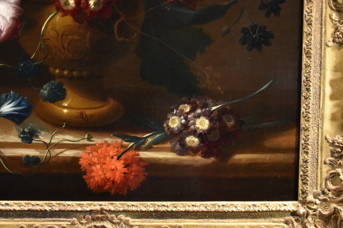 Still Life With Flowers, Johann Baptist Drechsler (vienna 1756 - 1811) Signature And Date-photo-2