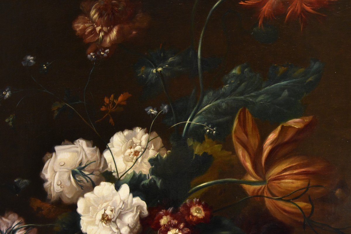 Still Life With Flowers, Johann Baptist Drechsler (vienna 1756 - 1811) Signature And Date-photo-4