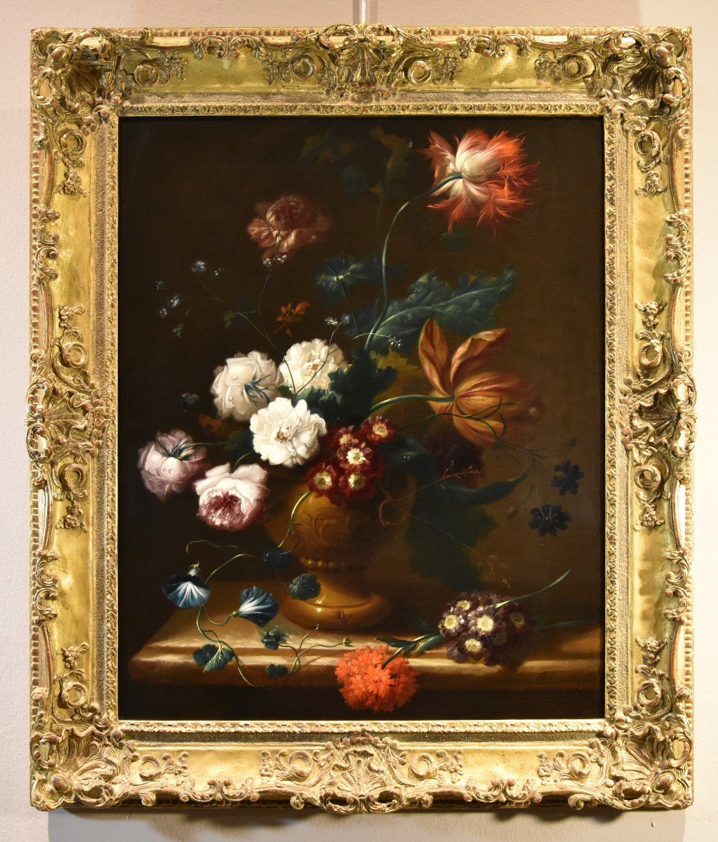 Still Life With Flowers, Johann Baptist Drechsler (vienna 1756 - 1811) Signature And Date