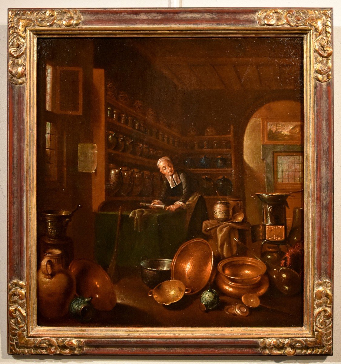 The Pharmacist, Giovanni Domenico Valentino (rome 1630 - Imola 1708) Monogrammed-photo-2