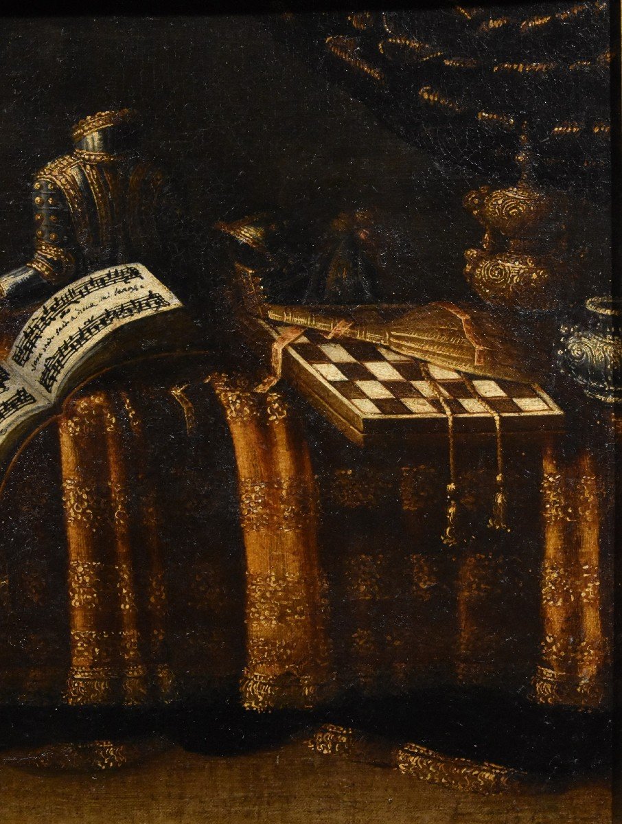 Still Life With Vanitas, Francesco Noletti (malte 1611 - Rome 1654) Atelier/cercle-photo-2