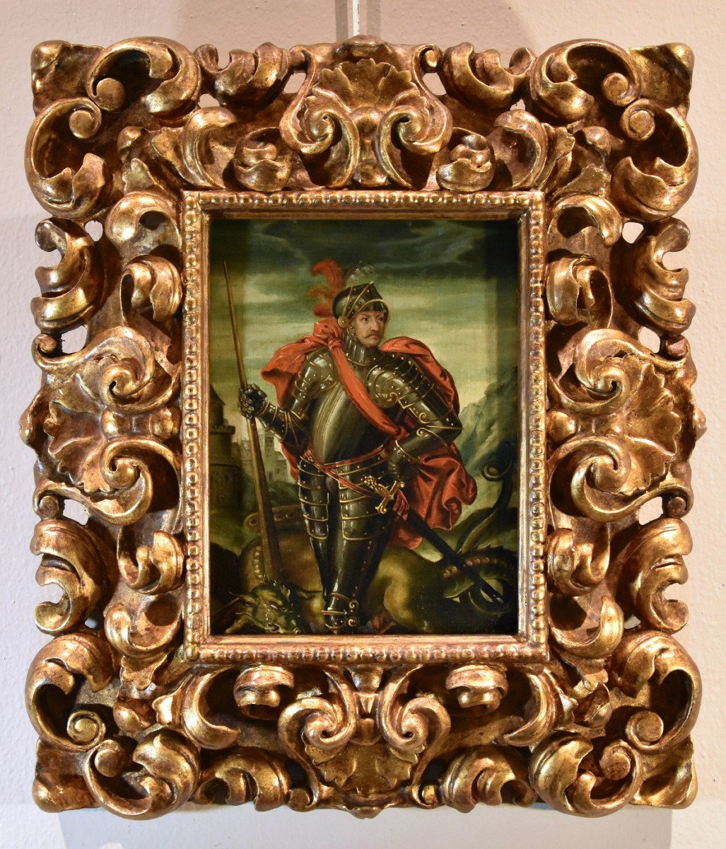 Portrait Of A Knight As Saint George, 17th Century Flemish Painter