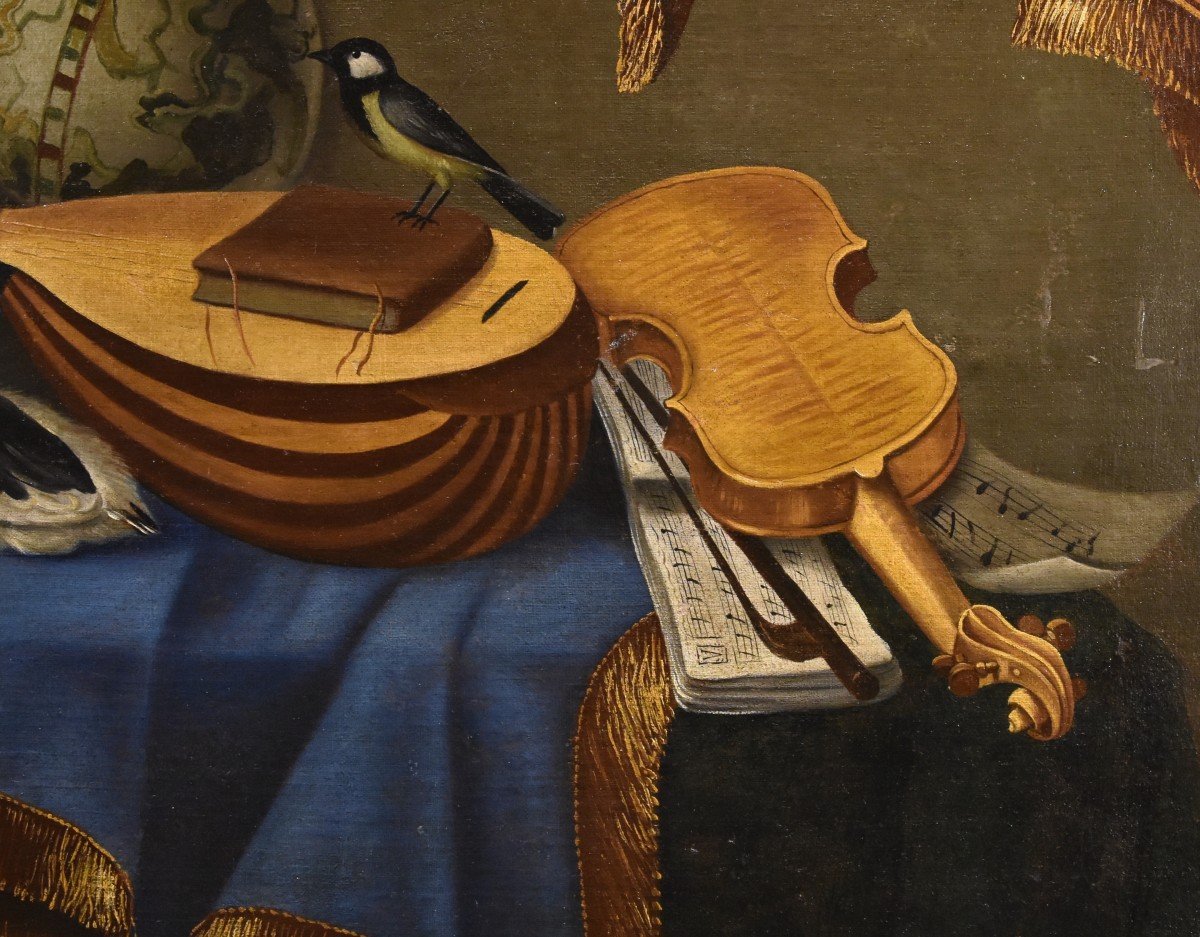 Nature Morte Aux Instruments De Musique, Bonaventura Bettera (Bergame, C. 1663 - 1718)  (1/2)-photo-3