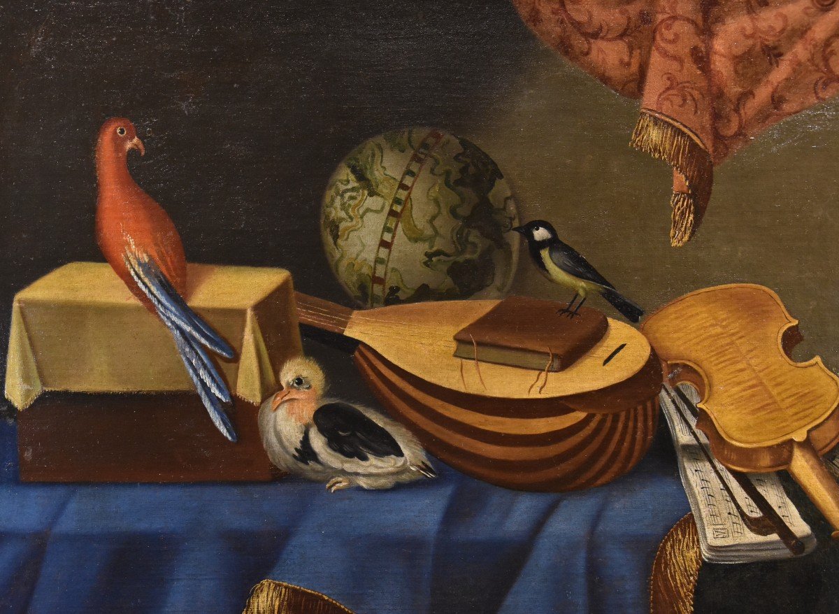 Nature Morte Aux Instruments De Musique, Bonaventura Bettera (Bergame, C. 1663 - 1718)  (1/2)-photo-3