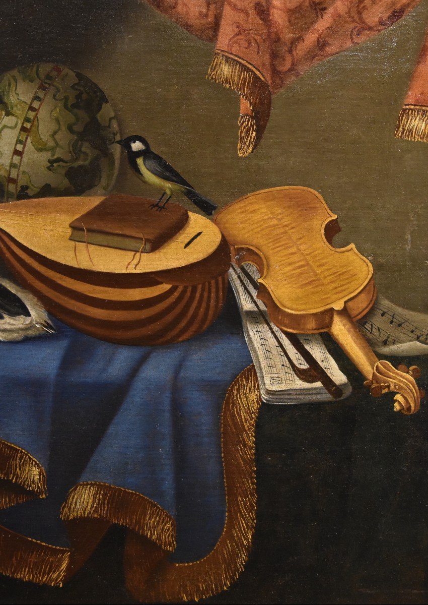 Nature Morte Aux Instruments De Musique, Bonaventura Bettera (Bergame, C. 1663 - 1718)  (1/2)-photo-4