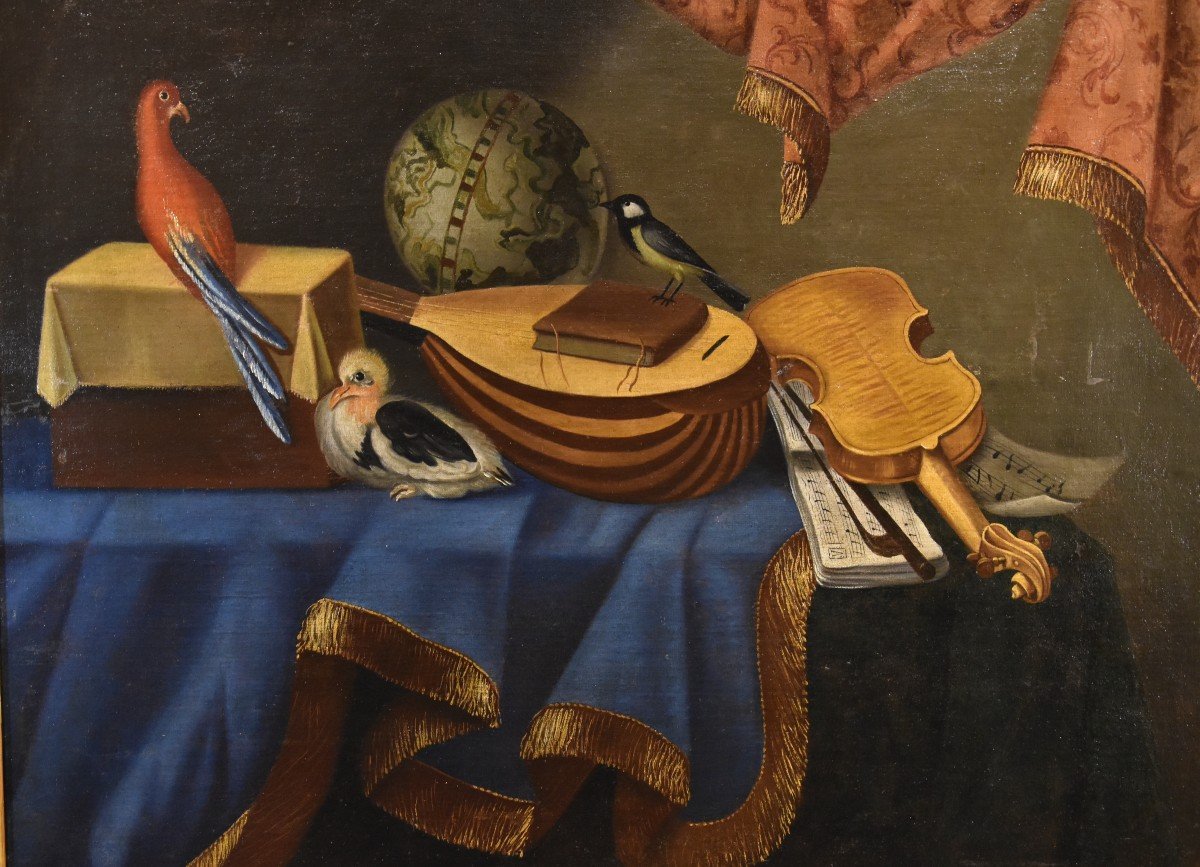 Nature Morte Aux Instruments De Musique, Bonaventura Bettera (Bergame, C. 1663 - 1718)  (1/2)-photo-6