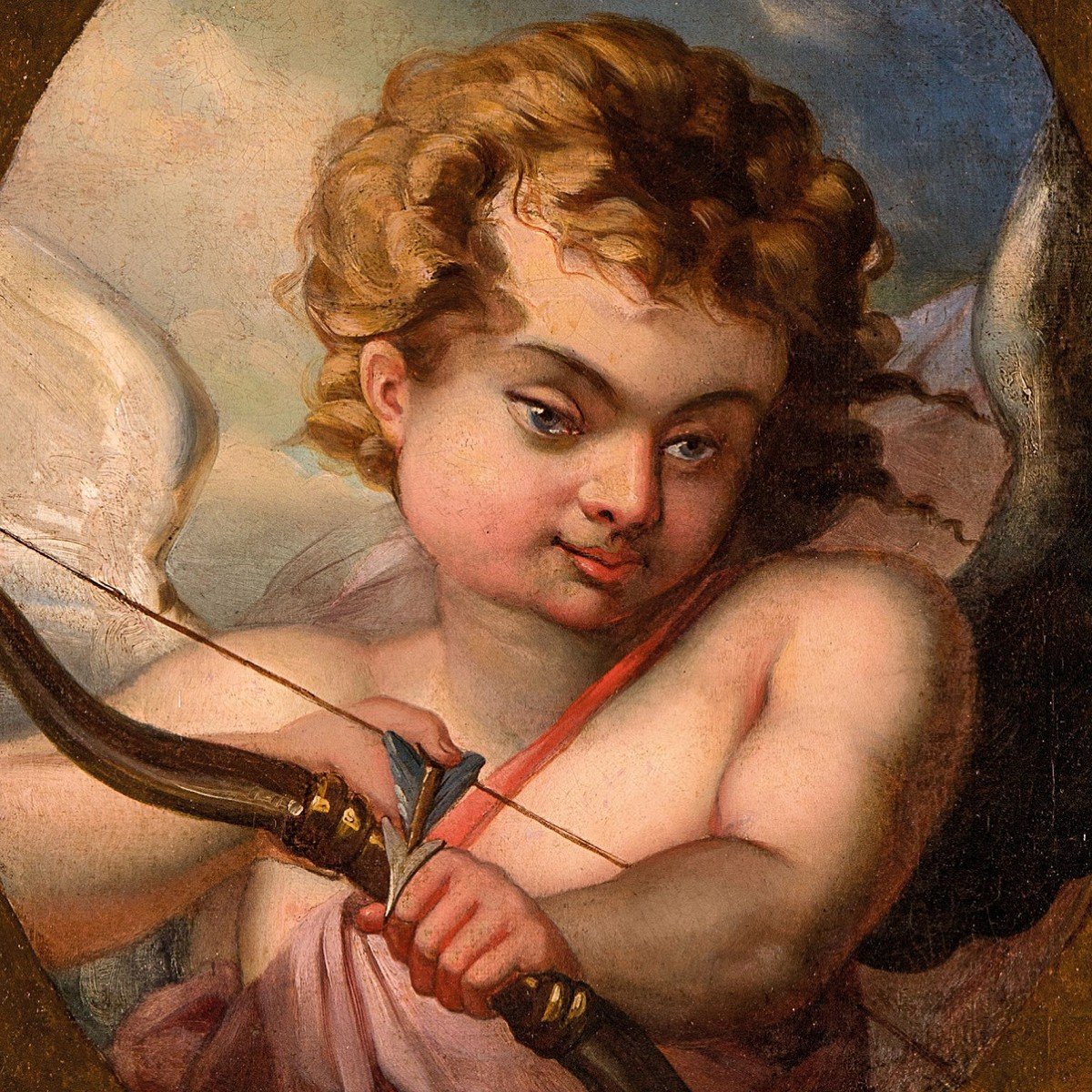 Cupid, French School Of The Entourage Of François Boucher (paris 1703-1770)-photo-3