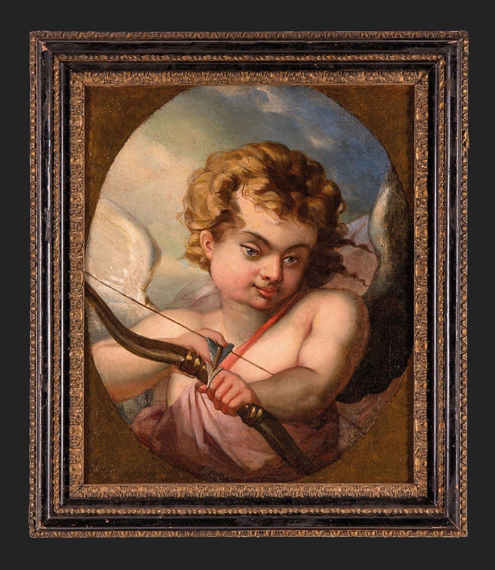 Cupid, French School Of The Entourage Of François Boucher (paris 1703-1770)-photo-1