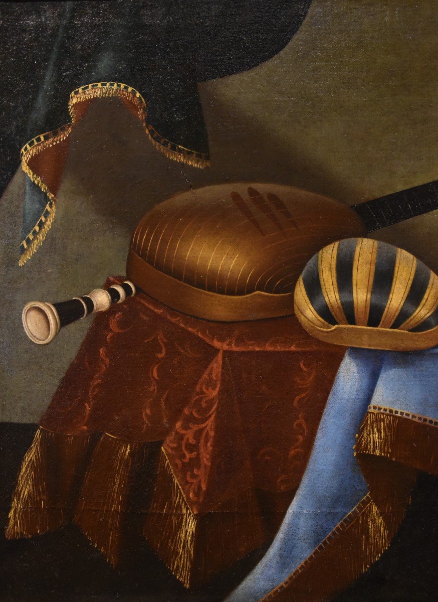 Still Life With Musical Instruments, Bonaventura Bettera (bergamo 1663 - C. 1718) (2/2)-photo-4