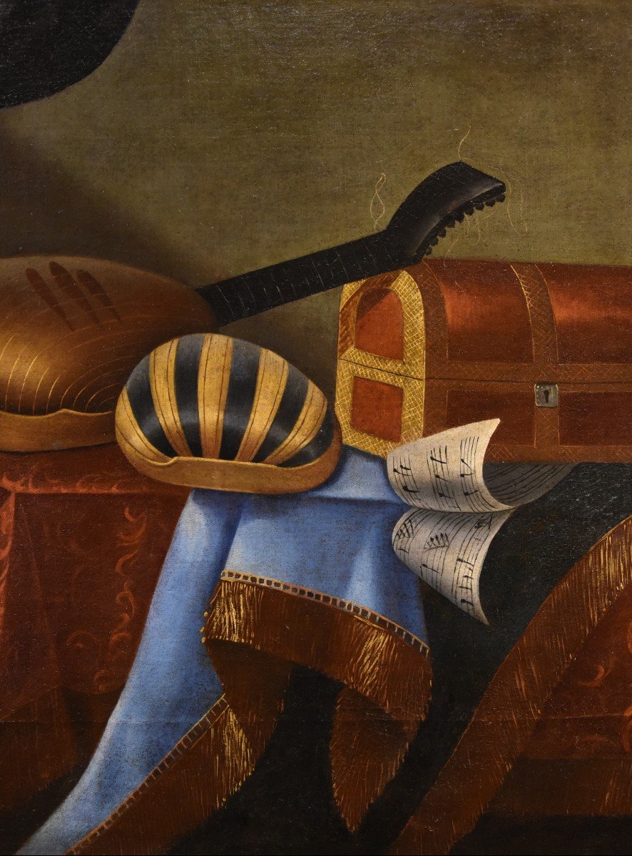 Still Life With Musical Instruments, Bonaventura Bettera (bergamo 1663 - C. 1718) (2/2)-photo-5