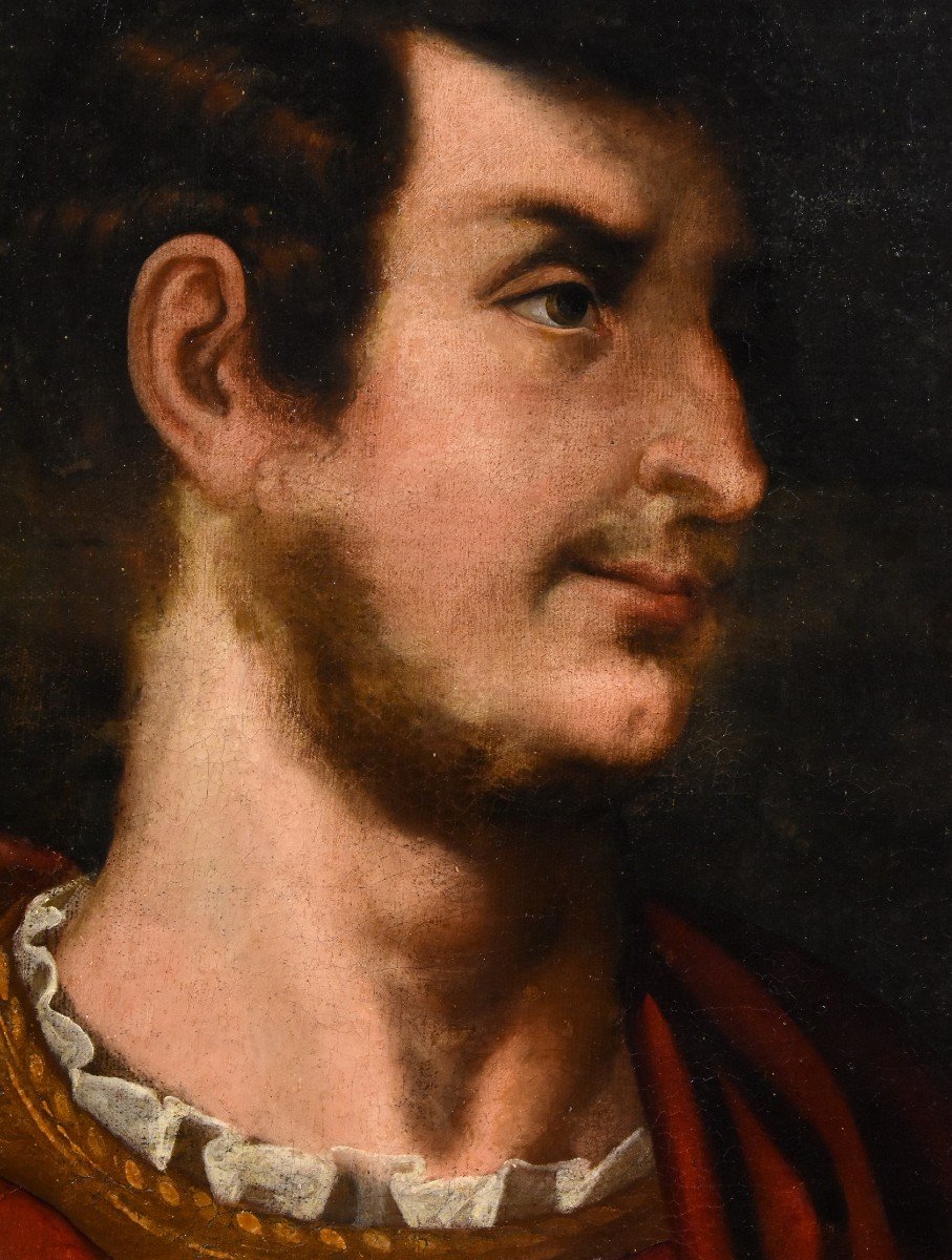 Les Empereurs Julius Caesar Et Octavien, Suiveur De Tiziano Vecellio (1490 -1576)-photo-5