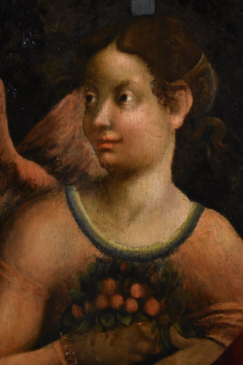 Pomponio Allegri (correggio 1522 - Parme 1593), Vierge à l'Enfant, Deux Anges Et Jean-baptiste-photo-3