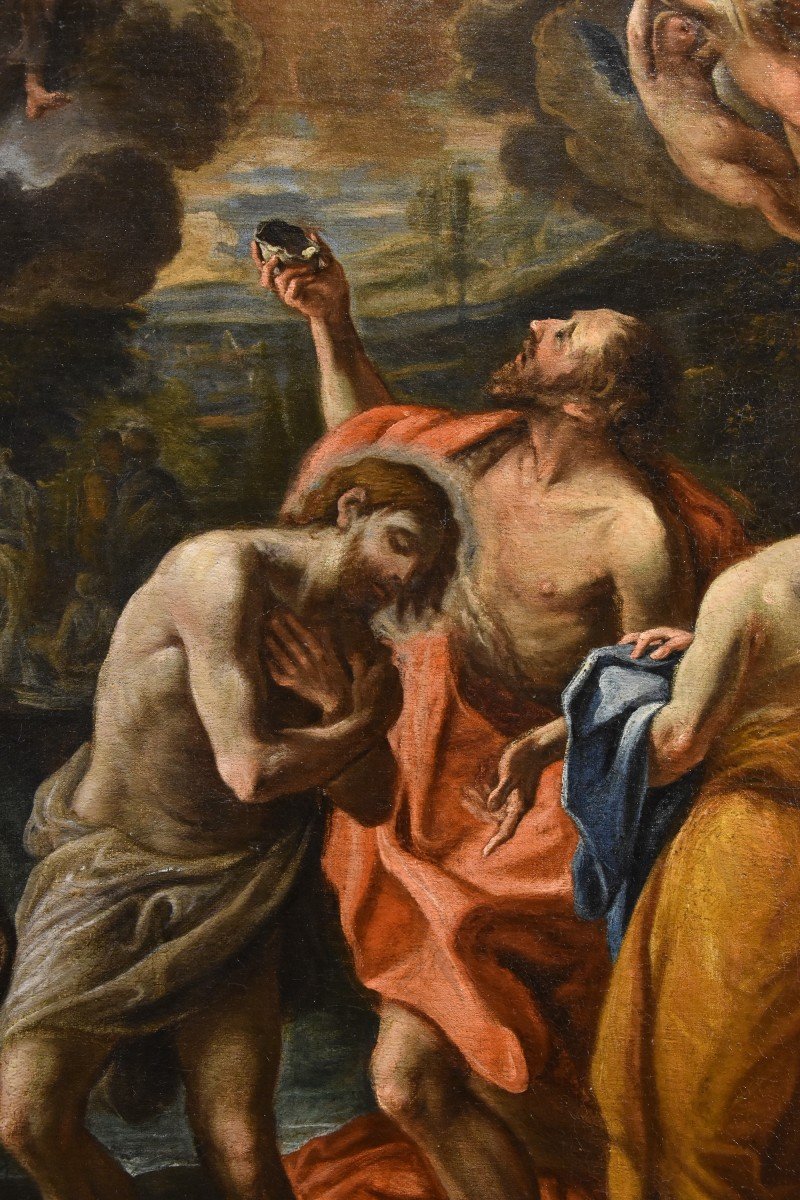 Baptême Du Christ, Atelier De Luca Giordano (Naples, 1634 - 1705)-photo-3