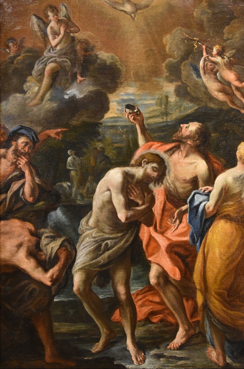 Baptême Du Christ, Atelier De Luca Giordano (Naples, 1634 - 1705)-photo-2