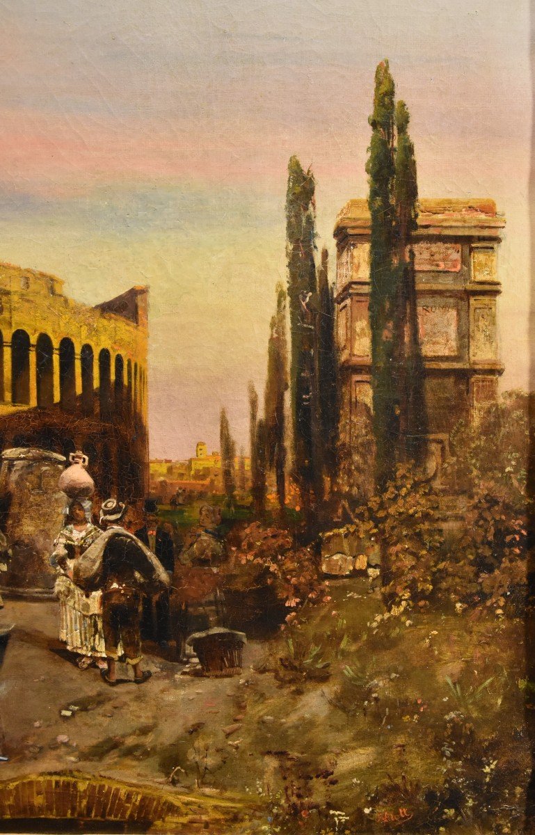 Le Colisée De Rome, Robert Alott (Graz 1850-1910 Vienne) Signé En Bas à Droite-photo-3