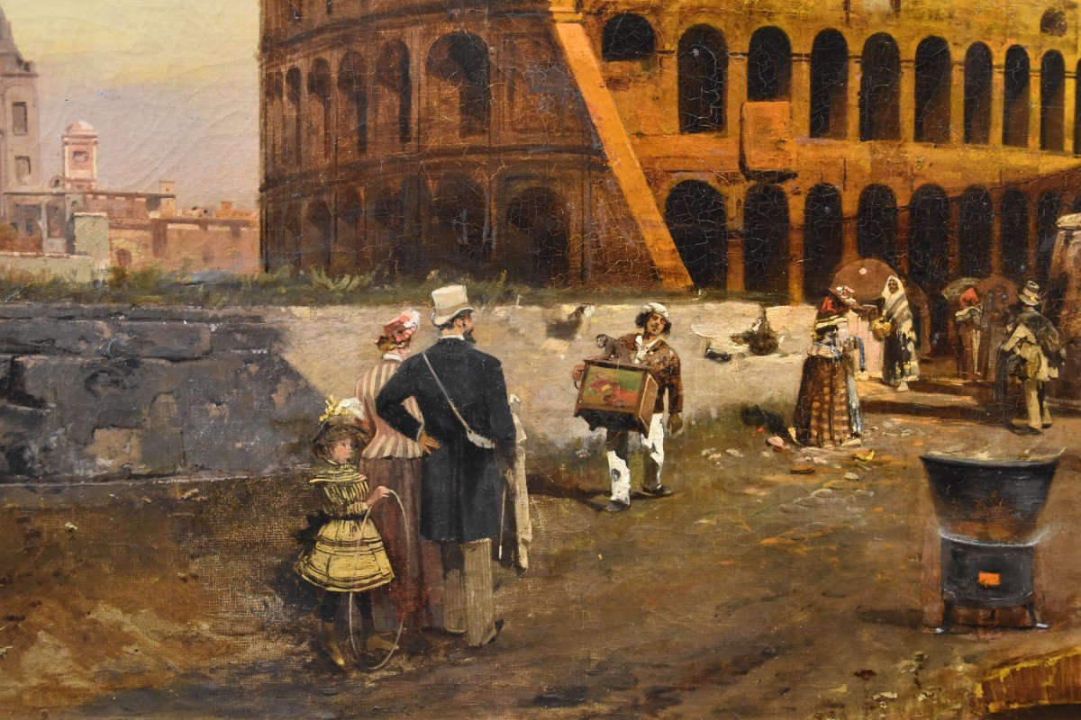 Le Colisée De Rome, Robert Alott (Graz 1850-1910 Vienne) Signé En Bas à Droite-photo-2