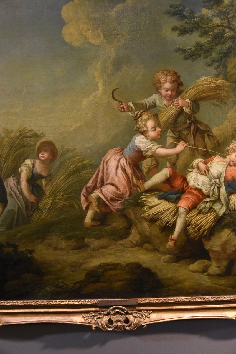 Jeu d'Enfants Comme Allégorie De l'Eté, Etienne Jeaurat (vermenton 1699 - Versailles 1789)-photo-7