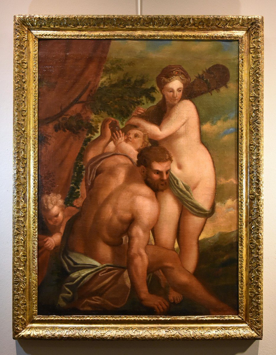 Hercule Et Onphale, Alessandro Varotari, Dit Le Padovanino (Padoue 1588 - Venise 1649) Atelier