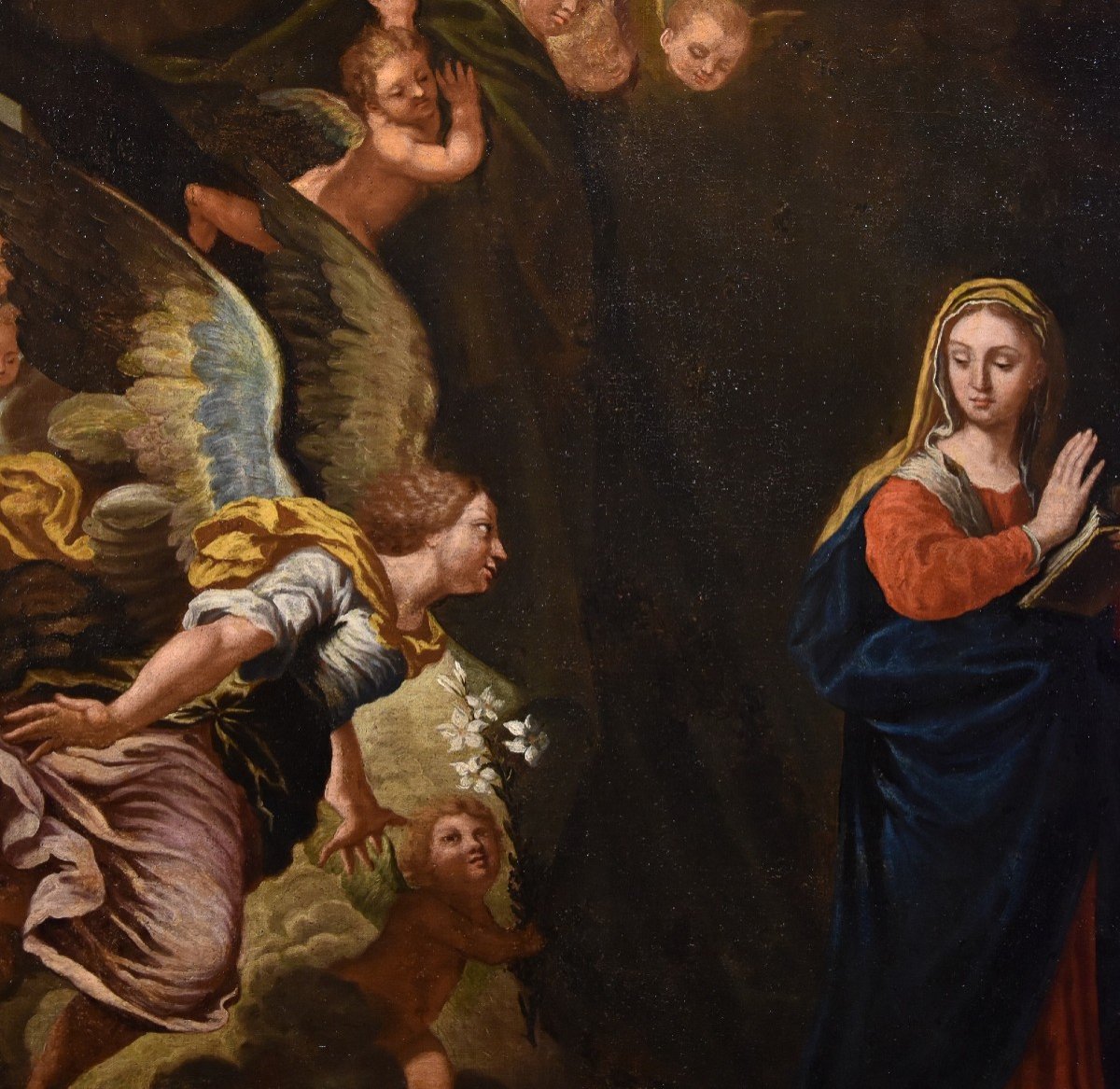 Annunciation (or Madonna Of The Beautiful Angel), Girolamo Bonini  (1600 - 1680)-photo-3