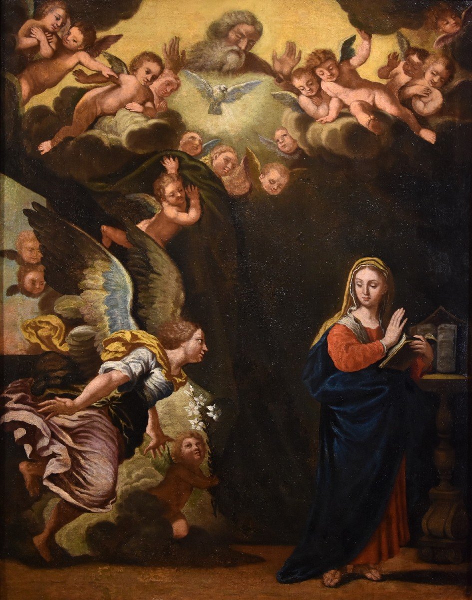 Annunciation (or Madonna Of The Beautiful Angel), Girolamo Bonini  (1600 - 1680)