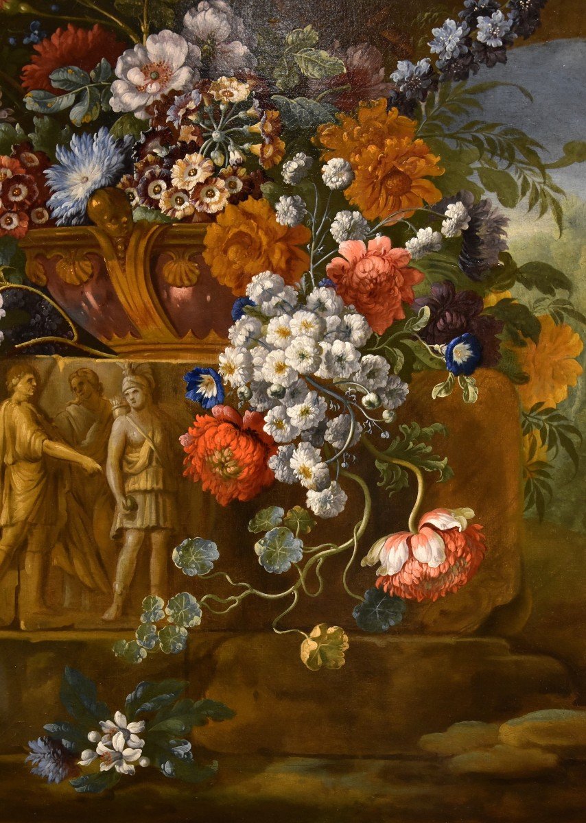 Pieter Casteels III (1684 - 1749) Signé Et Daté, Nature Morte Florale-photo-3