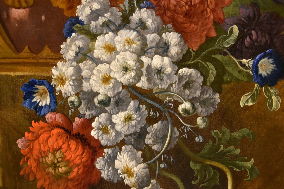 Pieter Casteels III (1684 - 1749) Signé Et Daté, Nature Morte Florale-photo-6