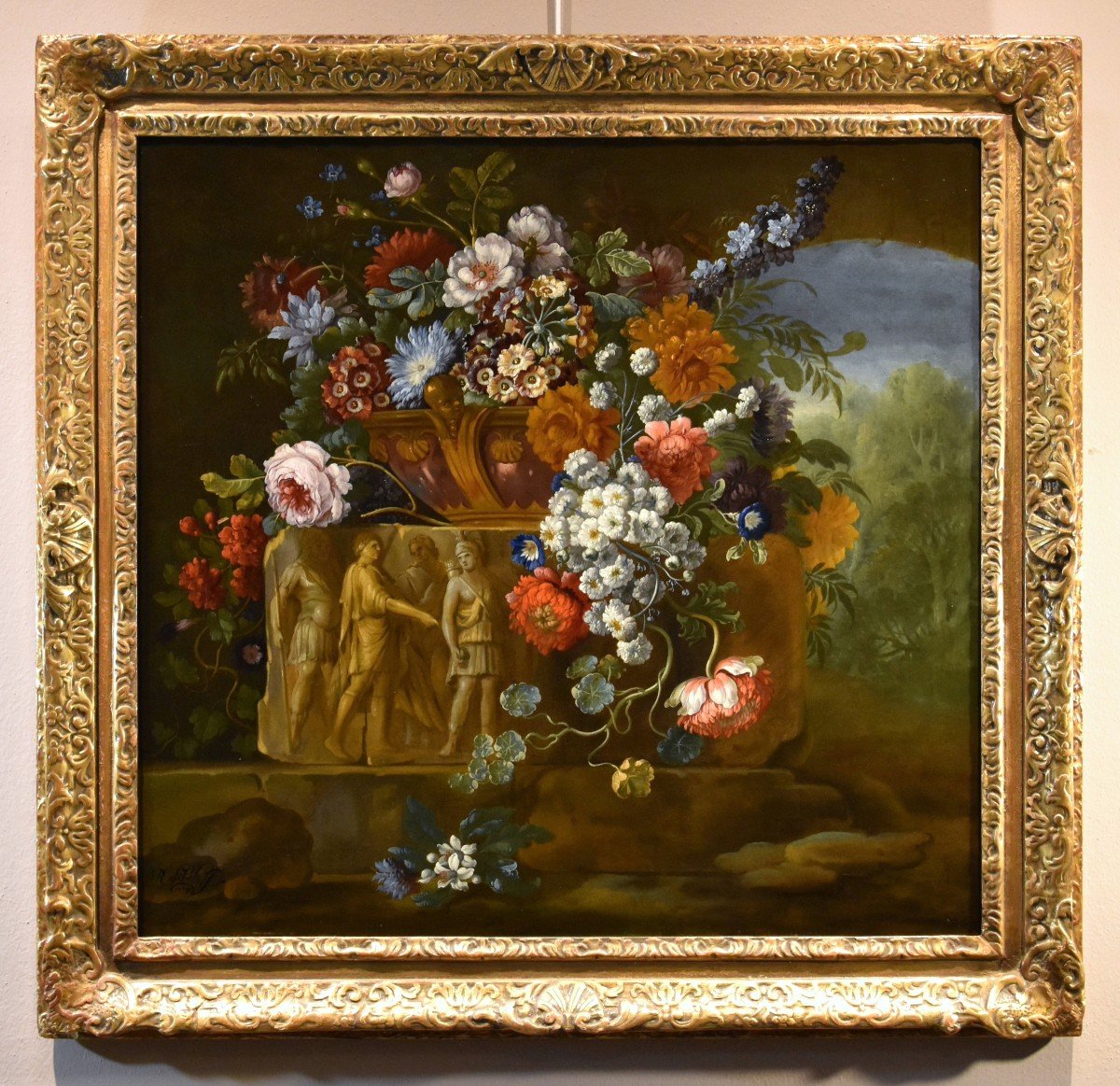 Pieter Casteels III (1684 - 1749) Signé Et Daté, Nature Morte Florale