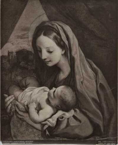 Carlo Maratta (Camerano 1625 - Rome, 1713), Vierge à l'Enfant-photo-1