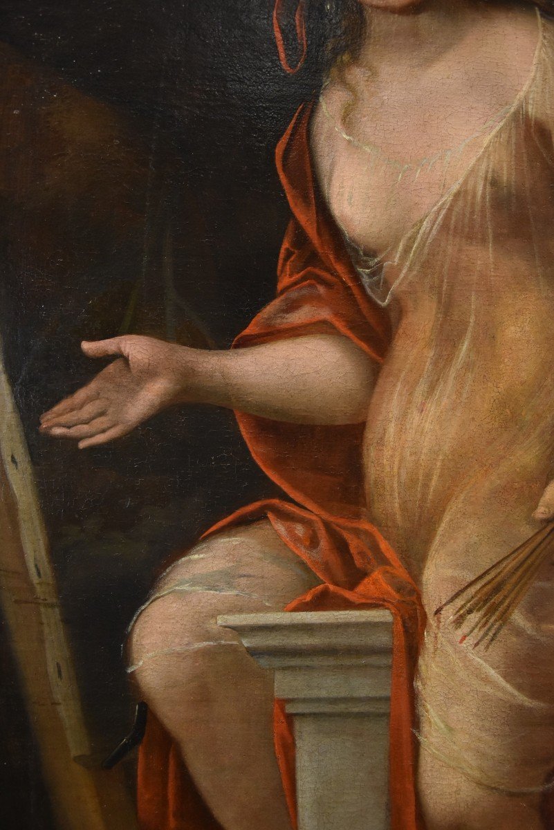 Mattheus Terwesten (the Hague, 1670 - 1757), Young Woman As Allegory Of The Art Of Painting-photo-7