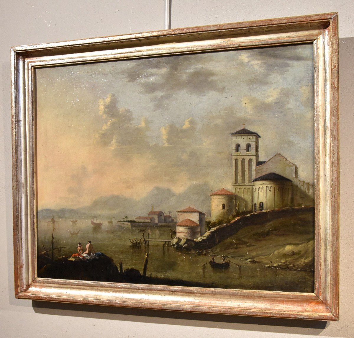 Paysage Côtier De La Méditerranée, Peintre Flamand Actif En Italie Au XVIIIe Siècle-photo-7