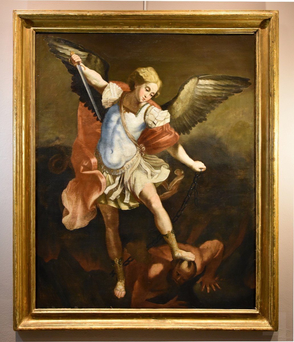 Saint Michael Archangel, Guido Reni (bologna 1575 - 1642) Workshop Of-photo-2