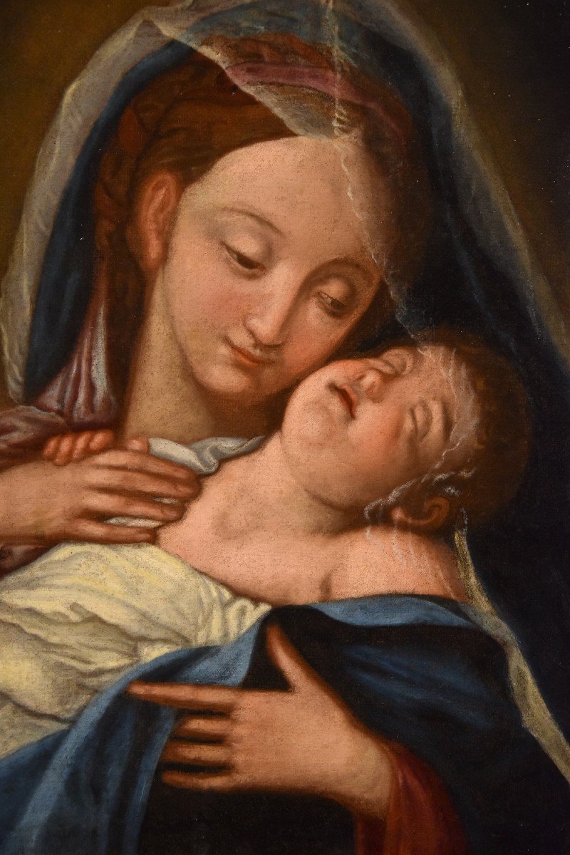 La Vierge à l'Enfant, Giovan Battista Salvi Il Sassoferrato (1609 - 1685) Suiveur De -photo-4