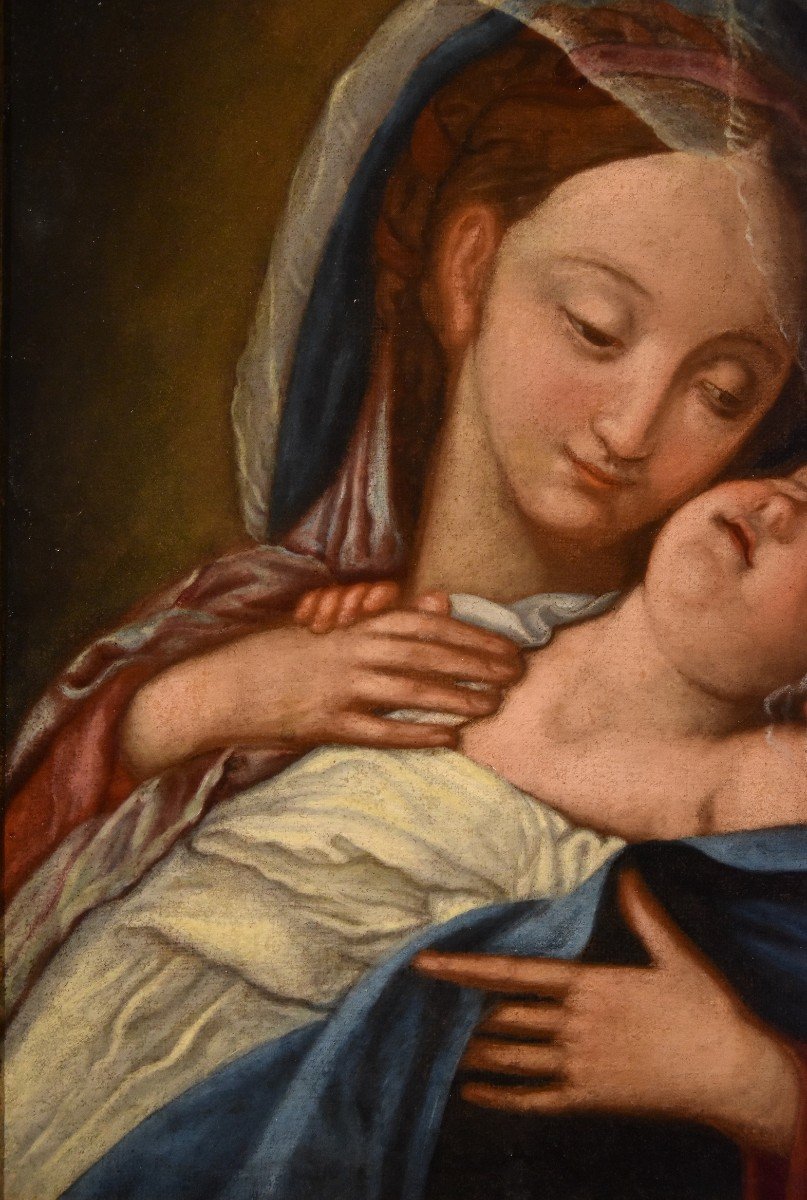 Madonna With Sleeping Child, Follower Of Giovan Battista Salvi Il Sassoferrato (1609 - 1685)-photo-2