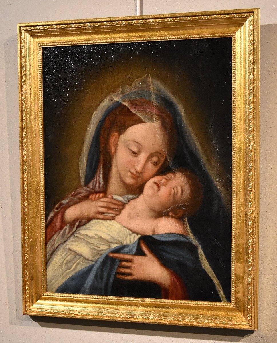 La Vierge à l'Enfant, Giovan Battista Salvi Il Sassoferrato (1609 - 1685) Suiveur De -photo-4