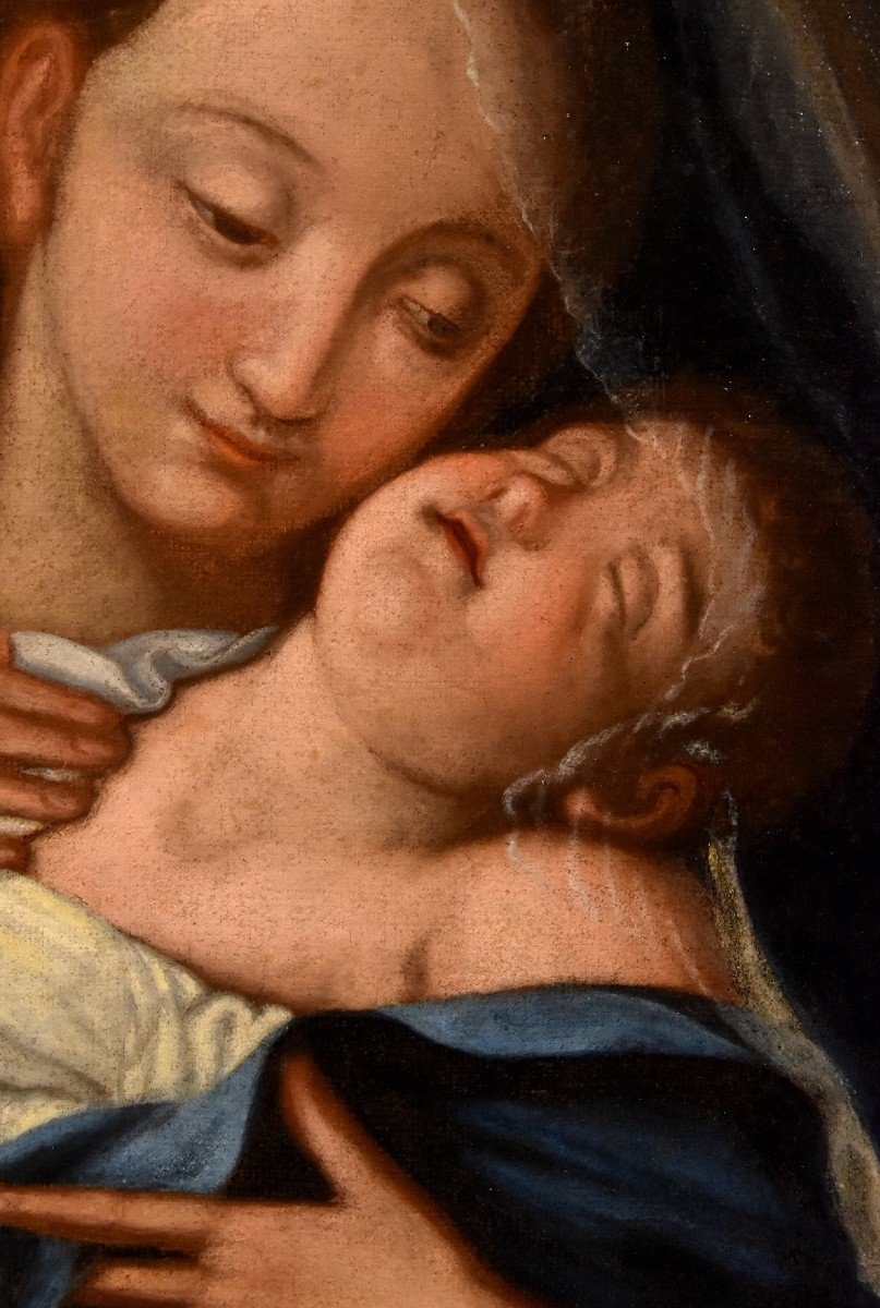 Madonna With Sleeping Child, Follower Of Giovan Battista Salvi Il Sassoferrato (1609 - 1685)-photo-6