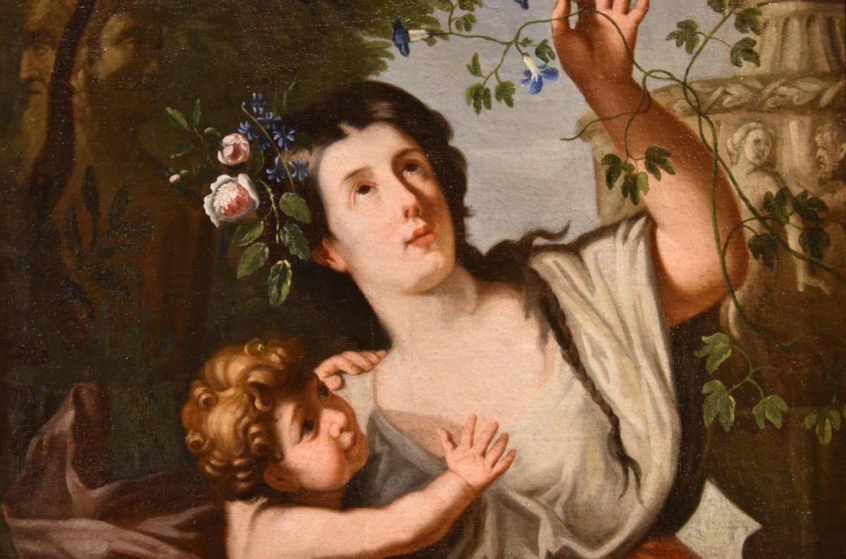 Flora As An Allegory Of Spring, Guglielmo Cortese, Known As Borgognone (1628 - 1679) -photo-2