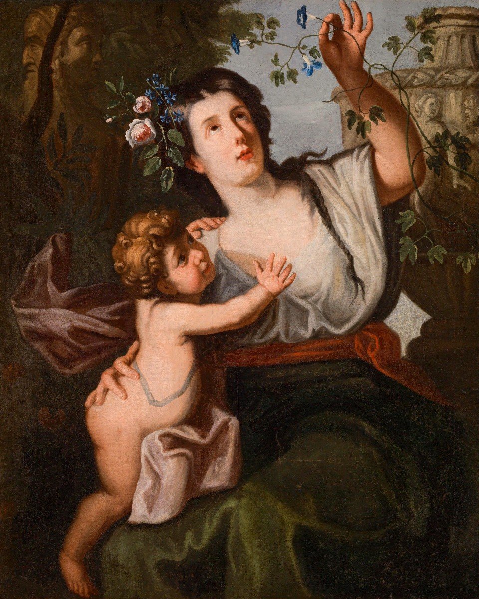 Flora As An Allegory Of Spring, Guglielmo Cortese, Known As Borgognone (1628 - 1679) 