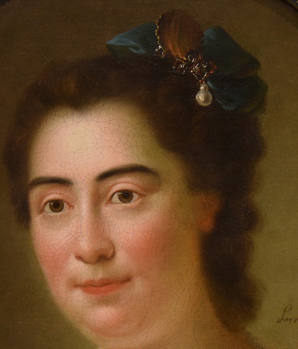 Jean-baptiste Perroneau (paris, 1715 – Amsterdam, 1783), Portrait Of A Lady-photo-4