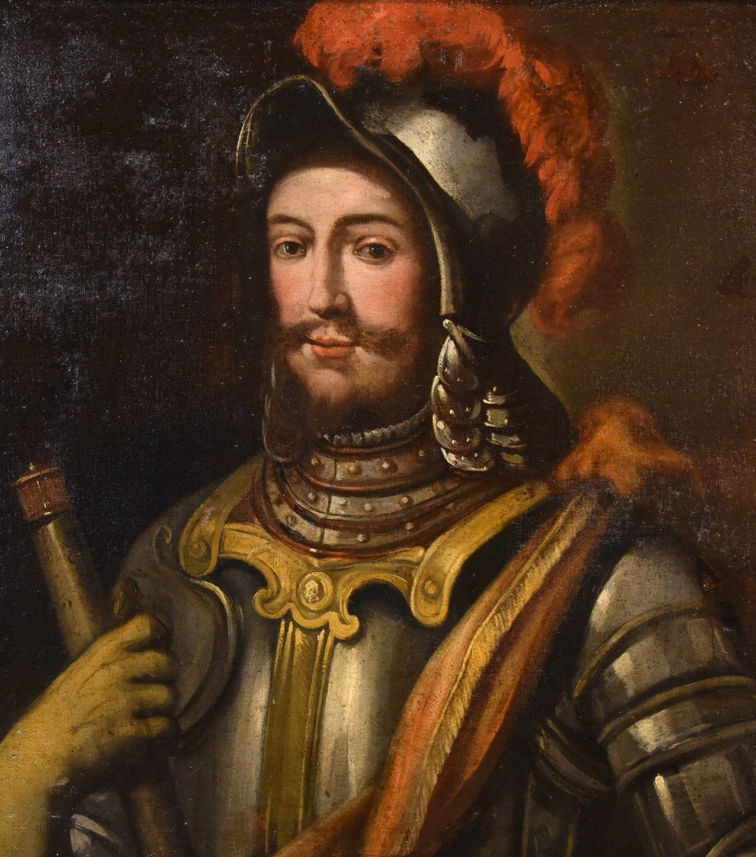 Portrait Of A Knight In Armour, Lombard Painter Of The 17th Century-photo-4