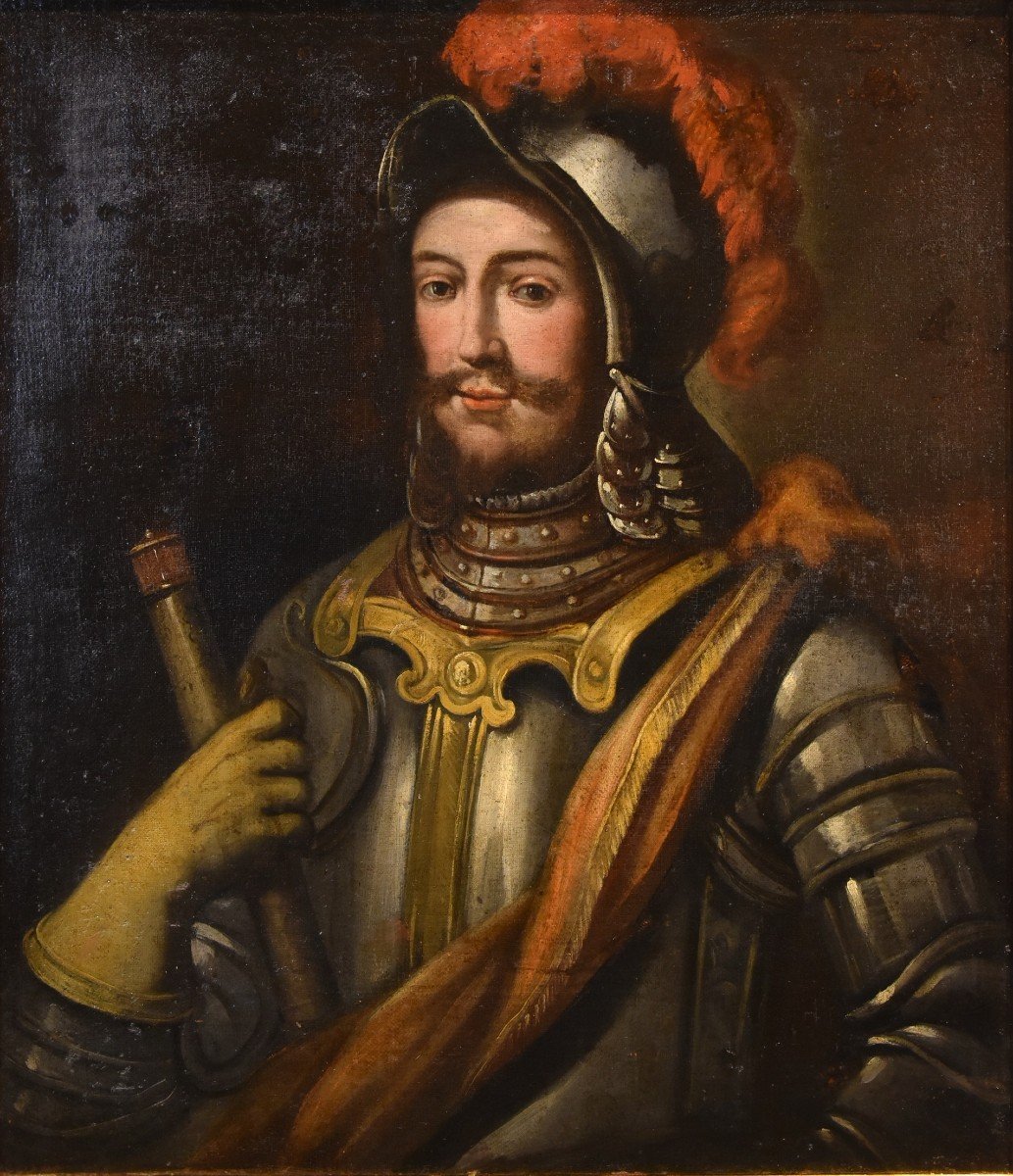 Portrait Of A Knight In Armour, Lombard Painter Of The 17th Century-photo-3