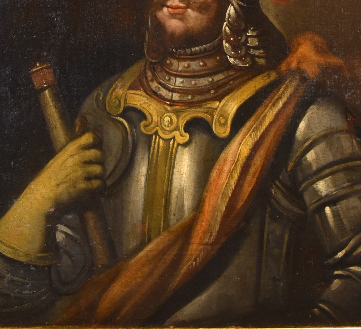 Portrait Of A Knight In Armour, Lombard Painter Of The 17th Century-photo-4