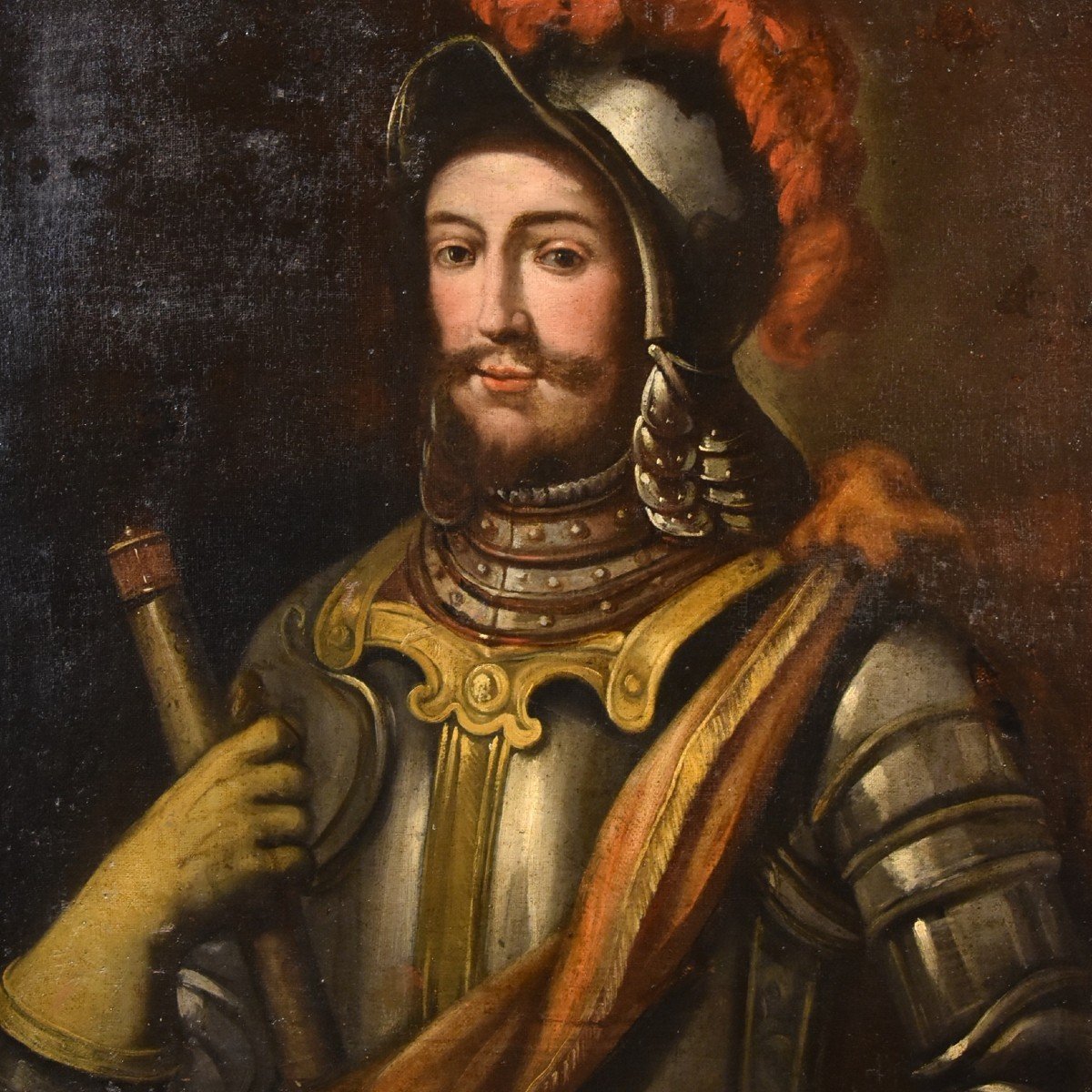 Portrait Of A Knight In Armour, Lombard Painter Of The 17th Century-photo-5