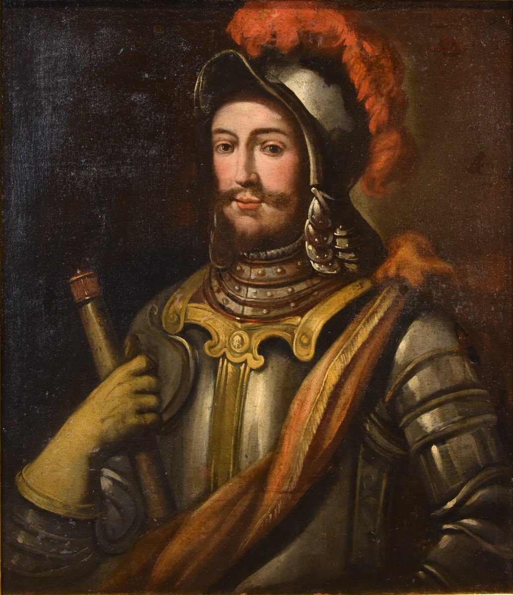 Portrait Of A Knight In Armour, Lombard Painter Of The 17th Century