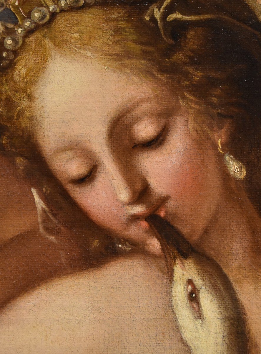 Léda Et Le Cygne, Pietro Liberi (Padoue 1605 - Venise 1687) Atelier De -photo-3